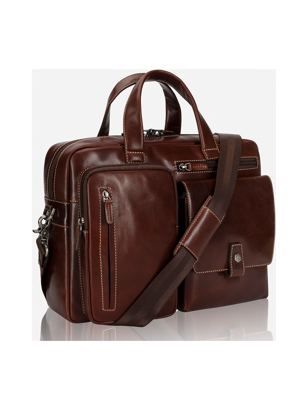 Jekyll & Hide Oxford Valigetta Vera Pelle 38 cm Vano porta PC