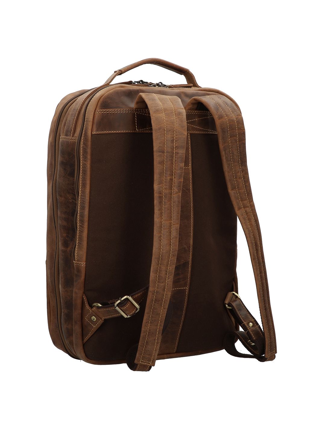 Greenburry Vintage Mochila de negocios Piel natural 48 cm Compartimento para el portátil