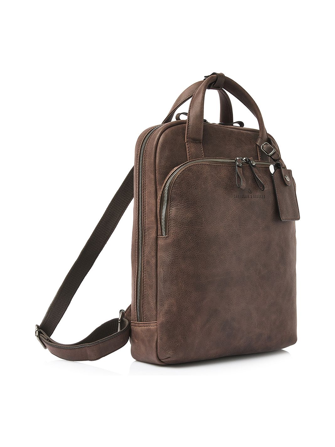 Castelijn & Beerens Carisma Zaino da giorno Protezione RFID Vera Pelle 40 cm Vano porta PC