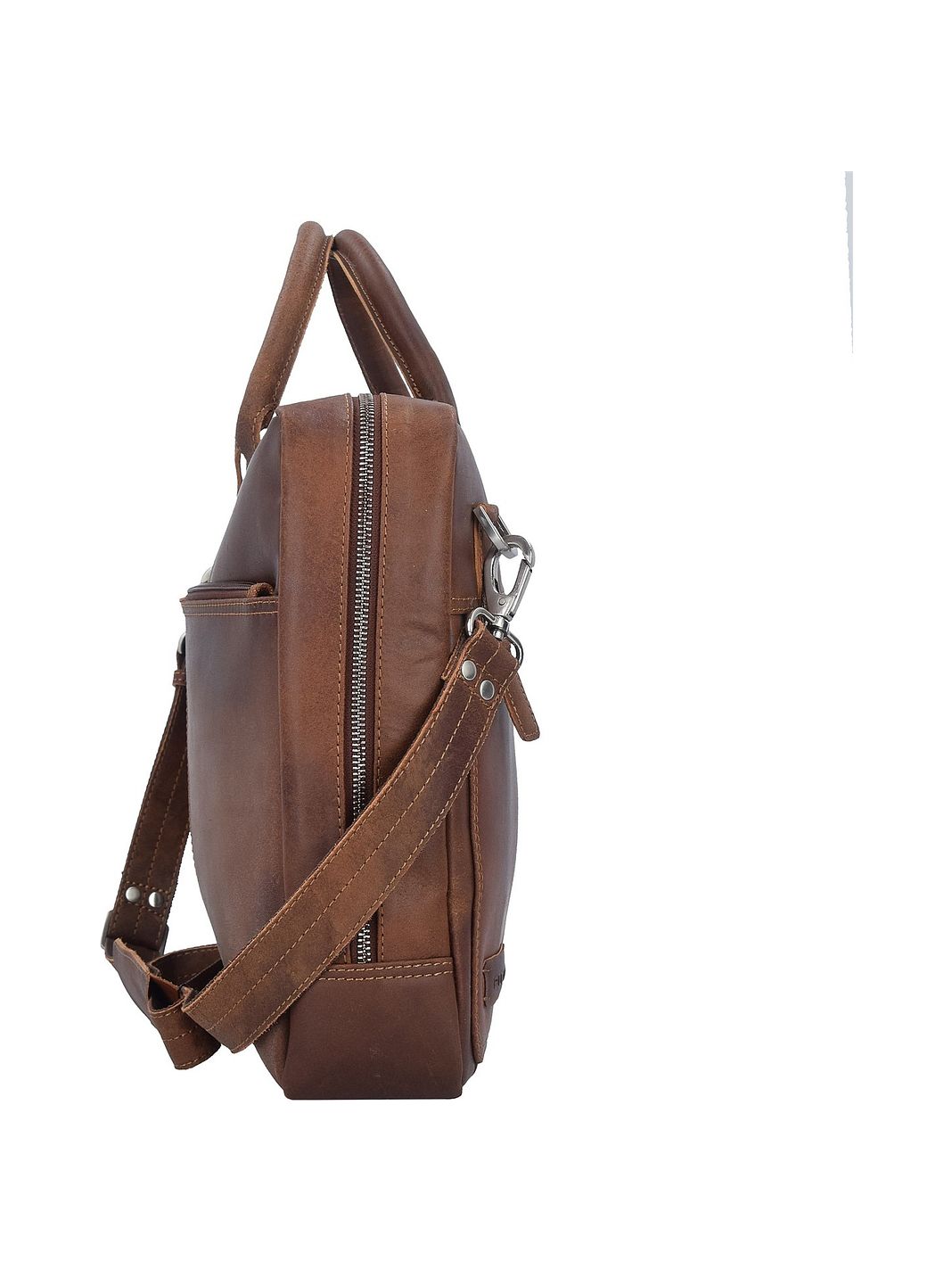 Plevier Vintage London Maletín Bloqueo RFID Piel natural 41 cm Compartimento para el portátil