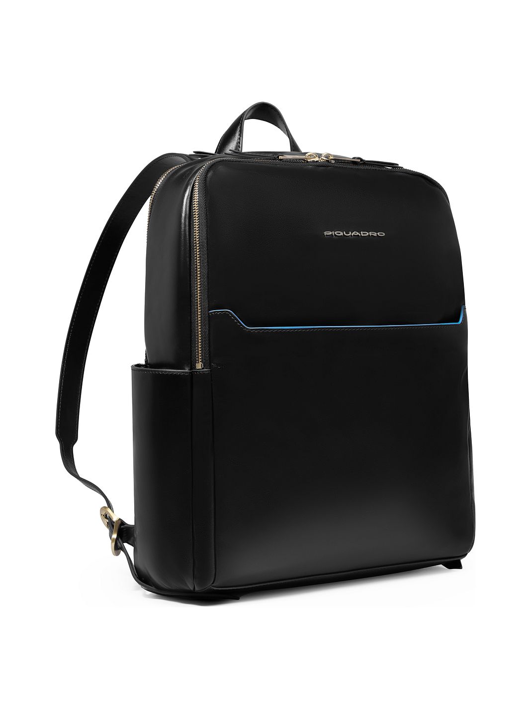 Piquadro Blue Square Zaino da giorno Protezione RFID Vera Pelle 37 cm Vano porta PC