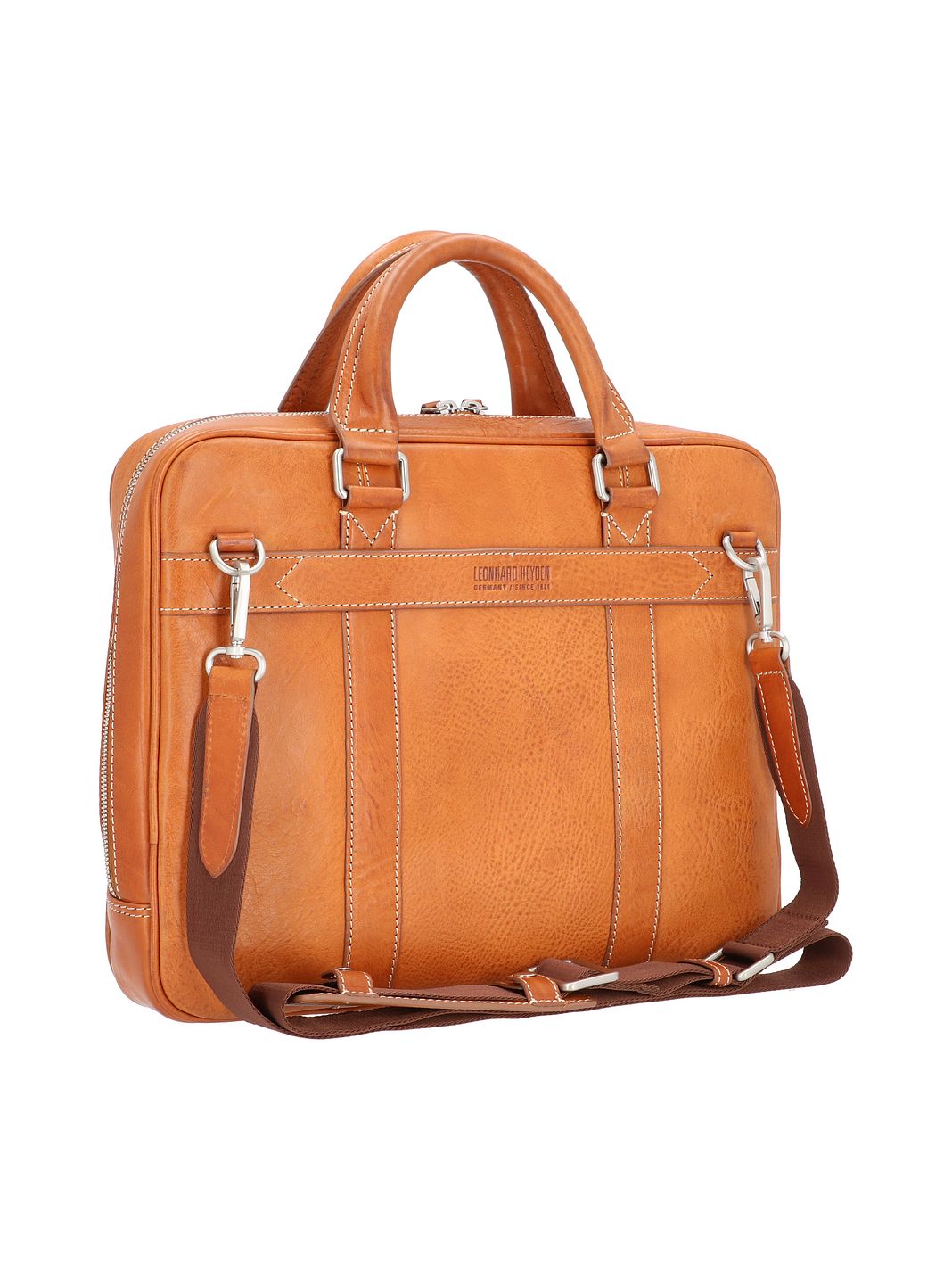 Leonhard Heyden Bergamo Valigetta Vera Pelle 38 cm Vano porta PC