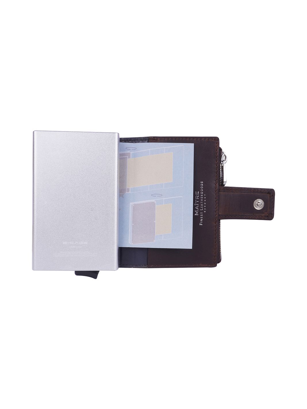 Maître Birkheim C-Four Custodia per carta di credito Protezione RFID Vera Pelle 6.5 cm