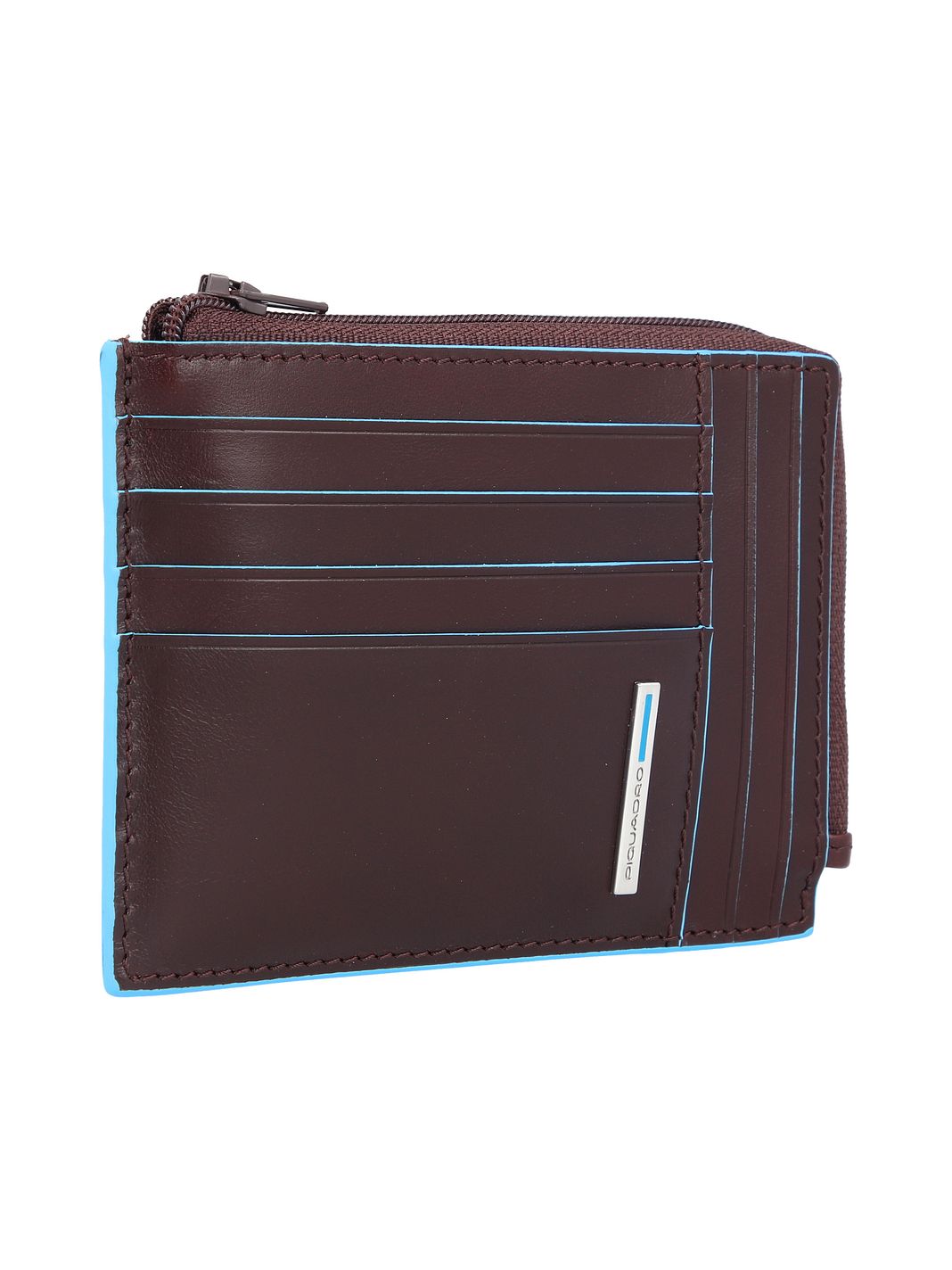 Piquadro Blue Square Custodia per carta di credito Protezione RFID Vera Pelle 12 cm Scatola regalo Piquadro Blue Square Custodia per carta di credito Protezione RFID Vera Pelle 12 cm Scatola regalo