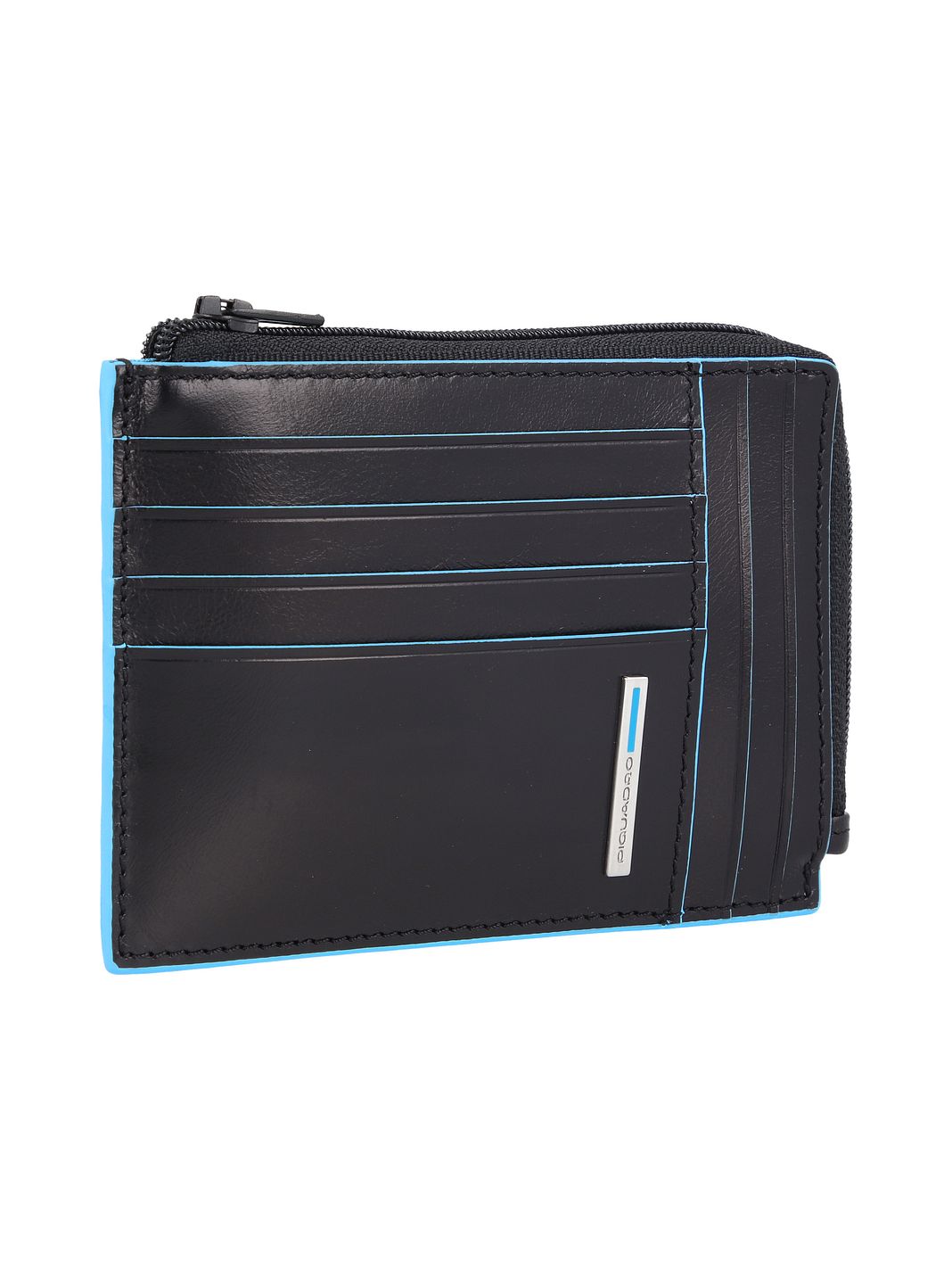 Piquadro Blue Square Custodia per carta di credito Protezione RFID Vera Pelle 12 cm Scatola regalo Piquadro Blue Square Custodia per carta di credito Protezione RFID Vera Pelle 12 cm Scatola regalo