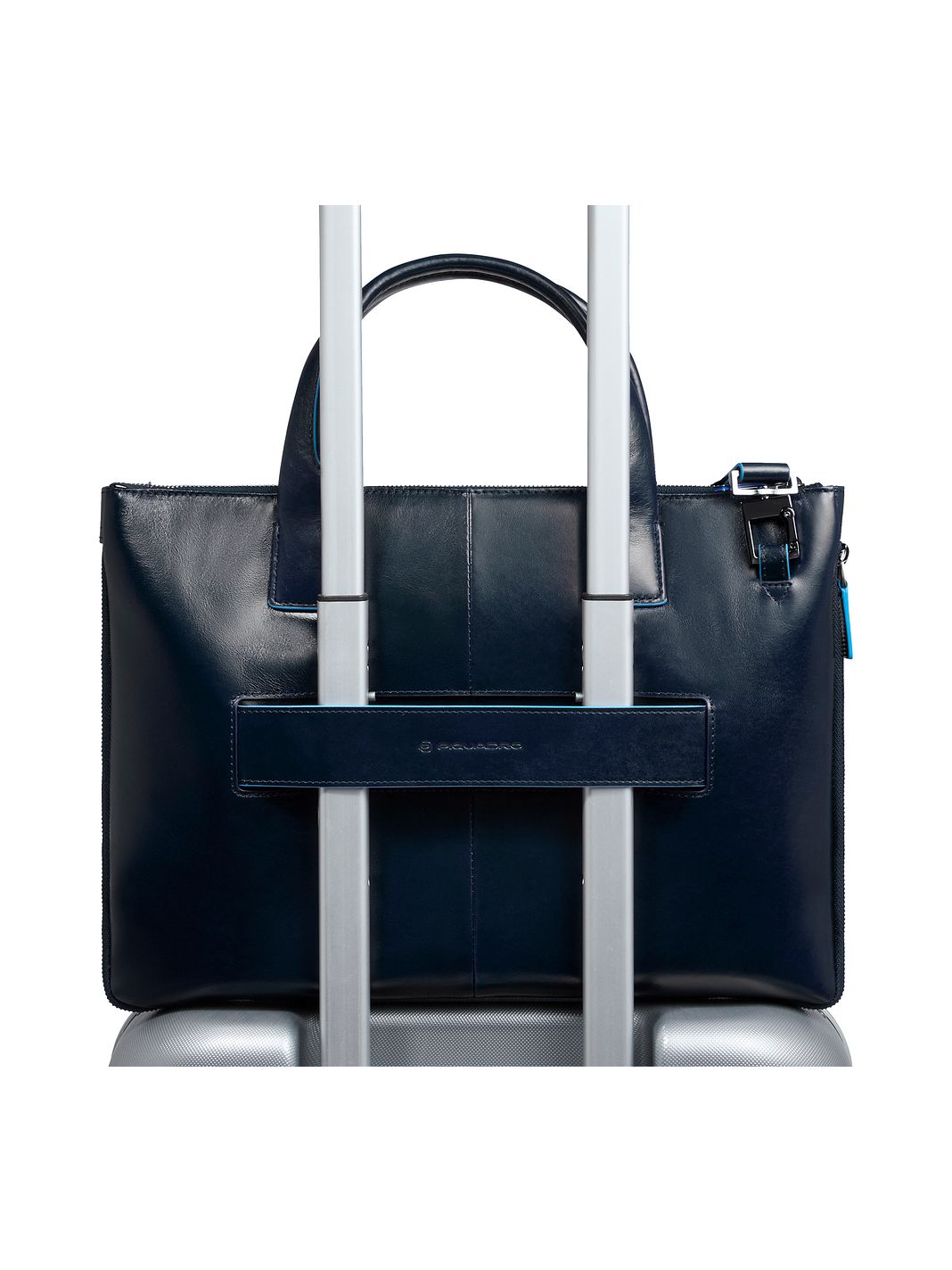 Piquadro Blue Square Borsa shopper Vera Pelle 38 cm Vano porta PC espandibile