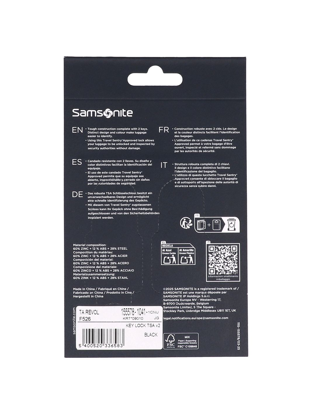 Samsonite Ta Revolution Blocco bagagli 2 cm