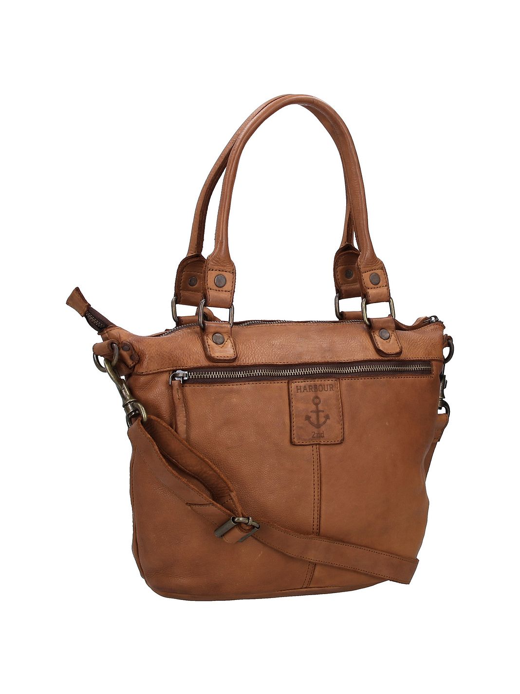 Harbour 2nd Anchor Love Bianca Borsa a spalla Vera Pelle 34 cm Harbour 2nd Anchor Love Bianca Borsa a spalla Vera Pelle 34 cm