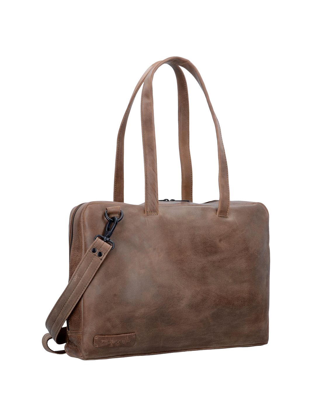 Plevier Pure Borsa a spalla Vera Pelle 43 cm Vano porta PC