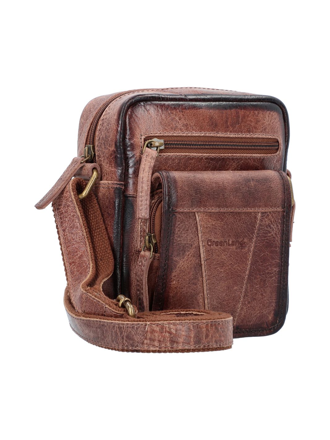 Greenland Nature Mascu & Line Borsa a tracolla Vera Pelle 20 cm Greenland Nature Mascu & Line Borsa a tracolla Vera Pelle 20 cm