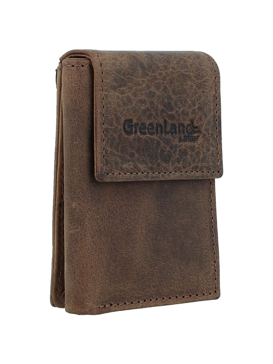 Greenland Nature Montenegro Portafoglio Protezione RFID Vera Pelle 9 cm