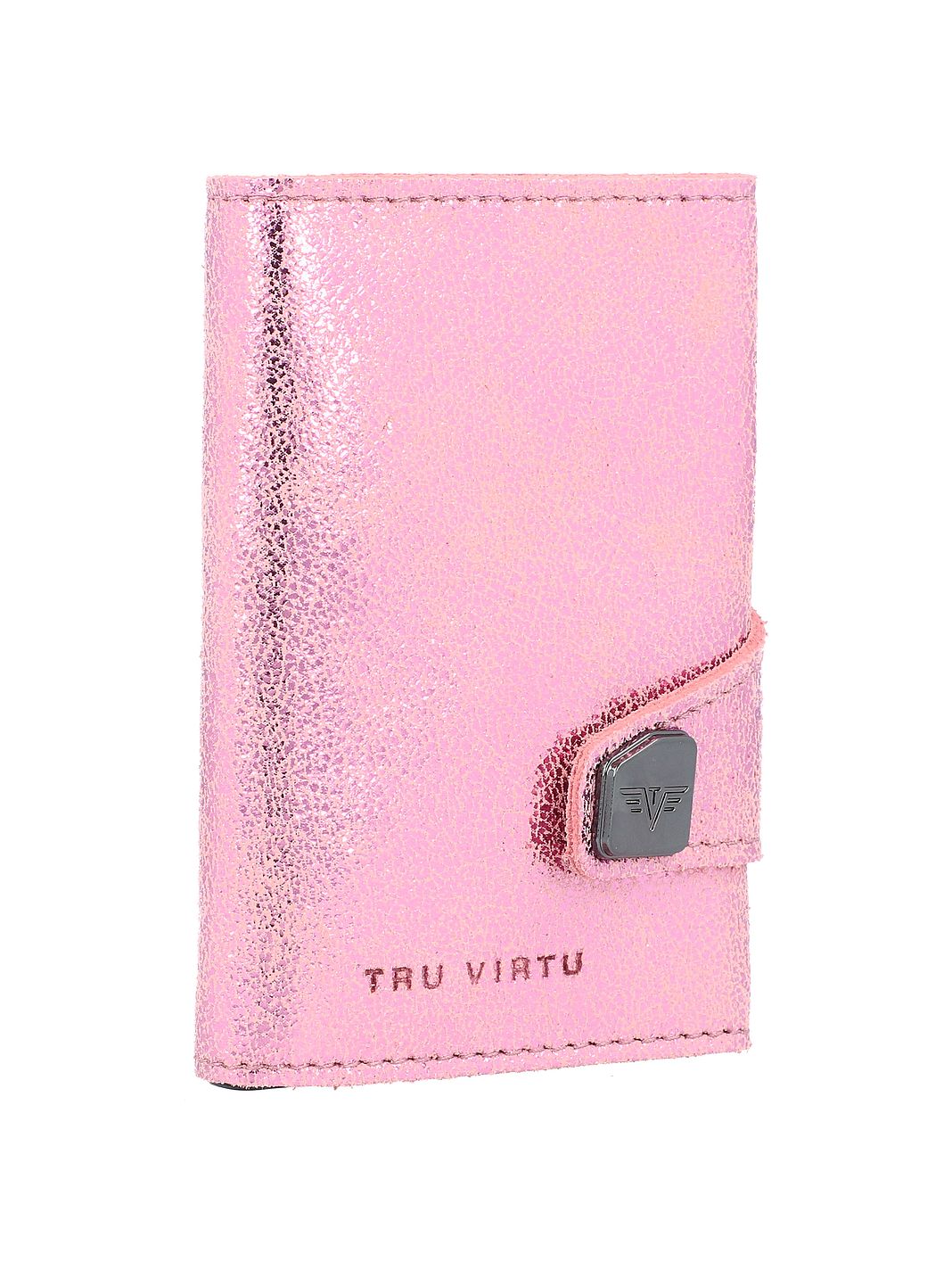 Tru Virtu Custodia per carta di credito Protezione RFID Vera Pelle 6.5 cm
