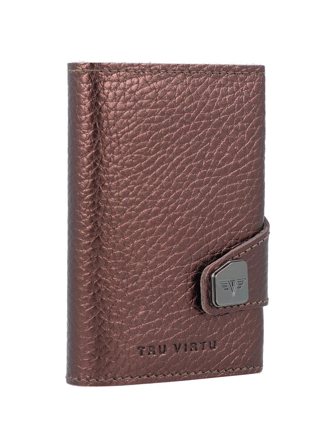 Tru Virtu Custodia per carta di credito Protezione RFID Vera Pelle 6.5 cm