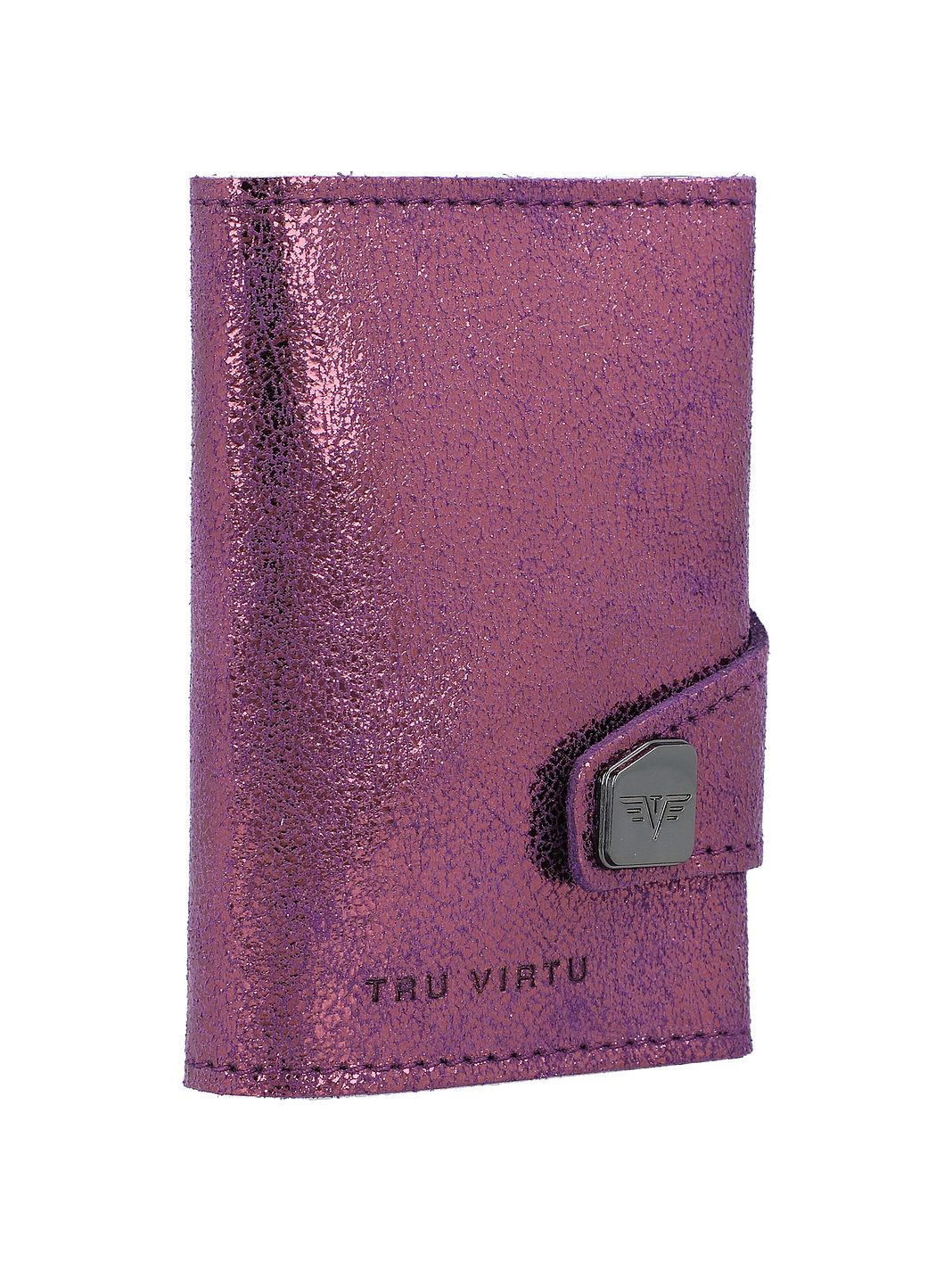 Tru Virtu Custodia per carta di credito Protezione RFID Vera Pelle 6.5 cm
