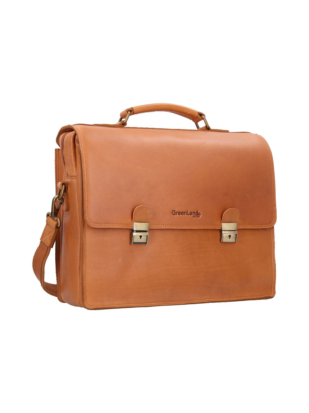 Greenland Nature Portfölj RFID-skydd Läder 40 cm Laptopfack