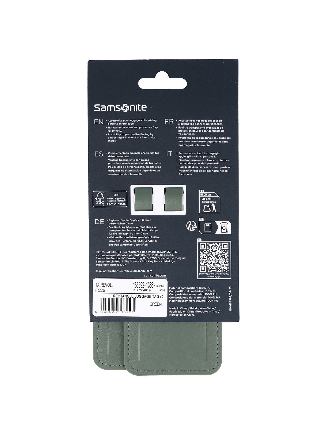Samsonite Ta Revolution Etiqueta de maleta 5 cm Samsonite Ta Revolution Etiqueta de maleta 5 cm