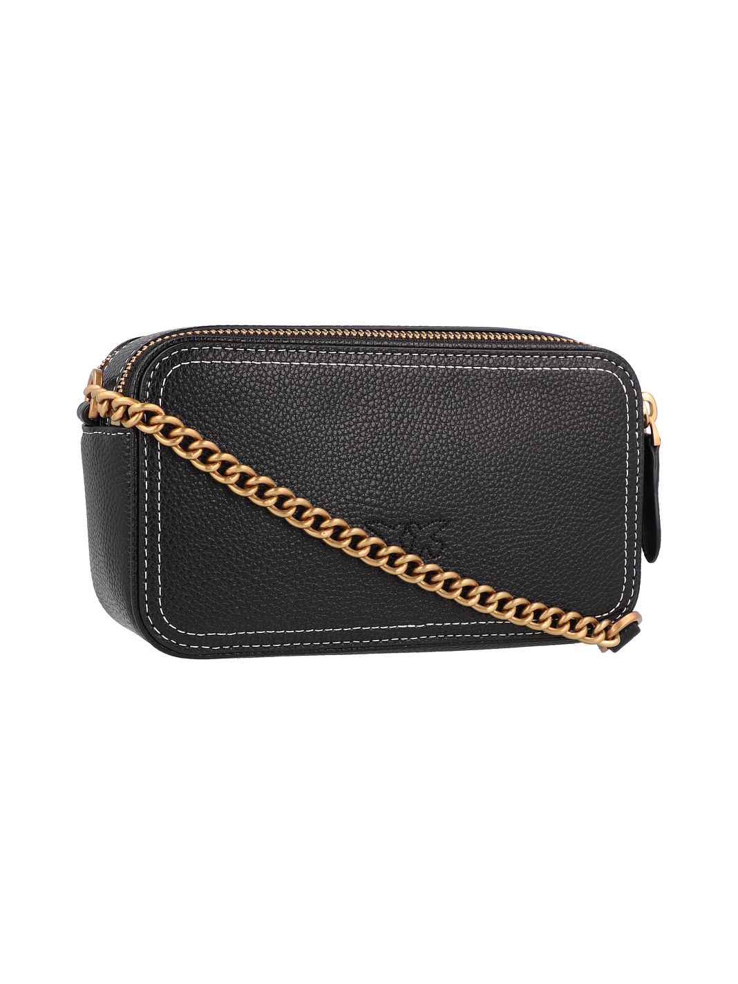 PINKO Carrie Mini Borsa Borsa a tracolla Vera Pelle 18 cm PINKO Carrie Mini Borsa Borsa a tracolla Vera Pelle 18 cm