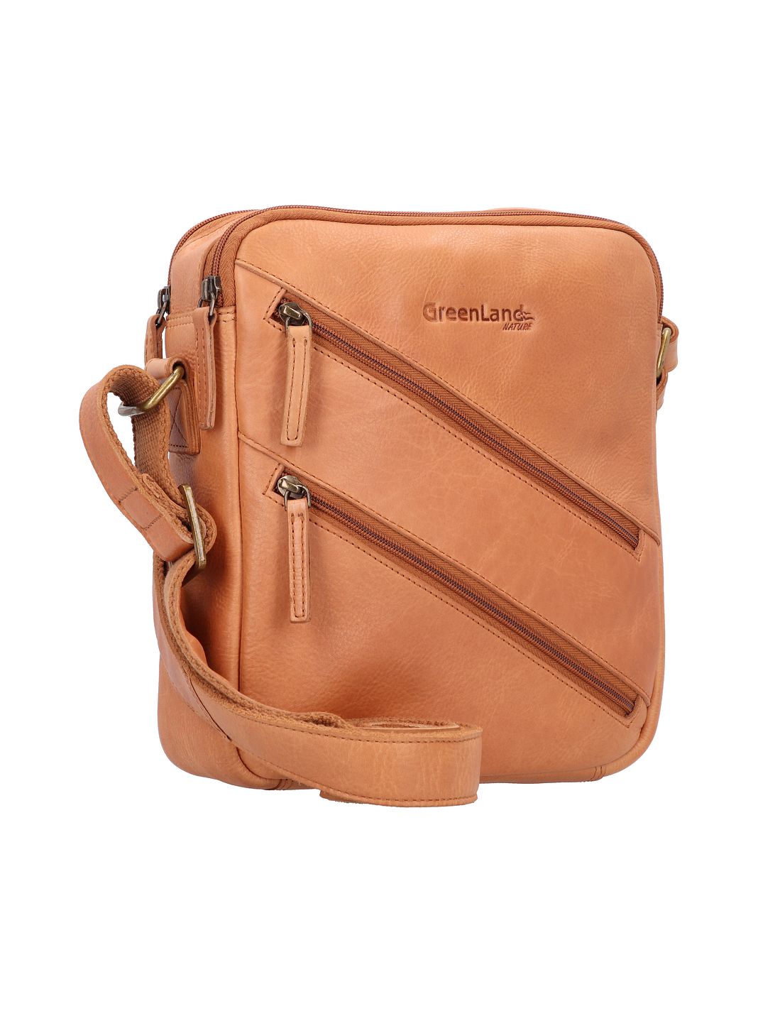 Greenland Nature Crossbody taske RFID-beskyttelse Læder 21 cm