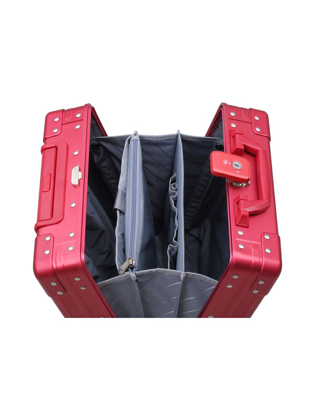 Aleon Trolley cabina Business a 4 ruote in Alluminio, 42 cm, con scomparto per laptop