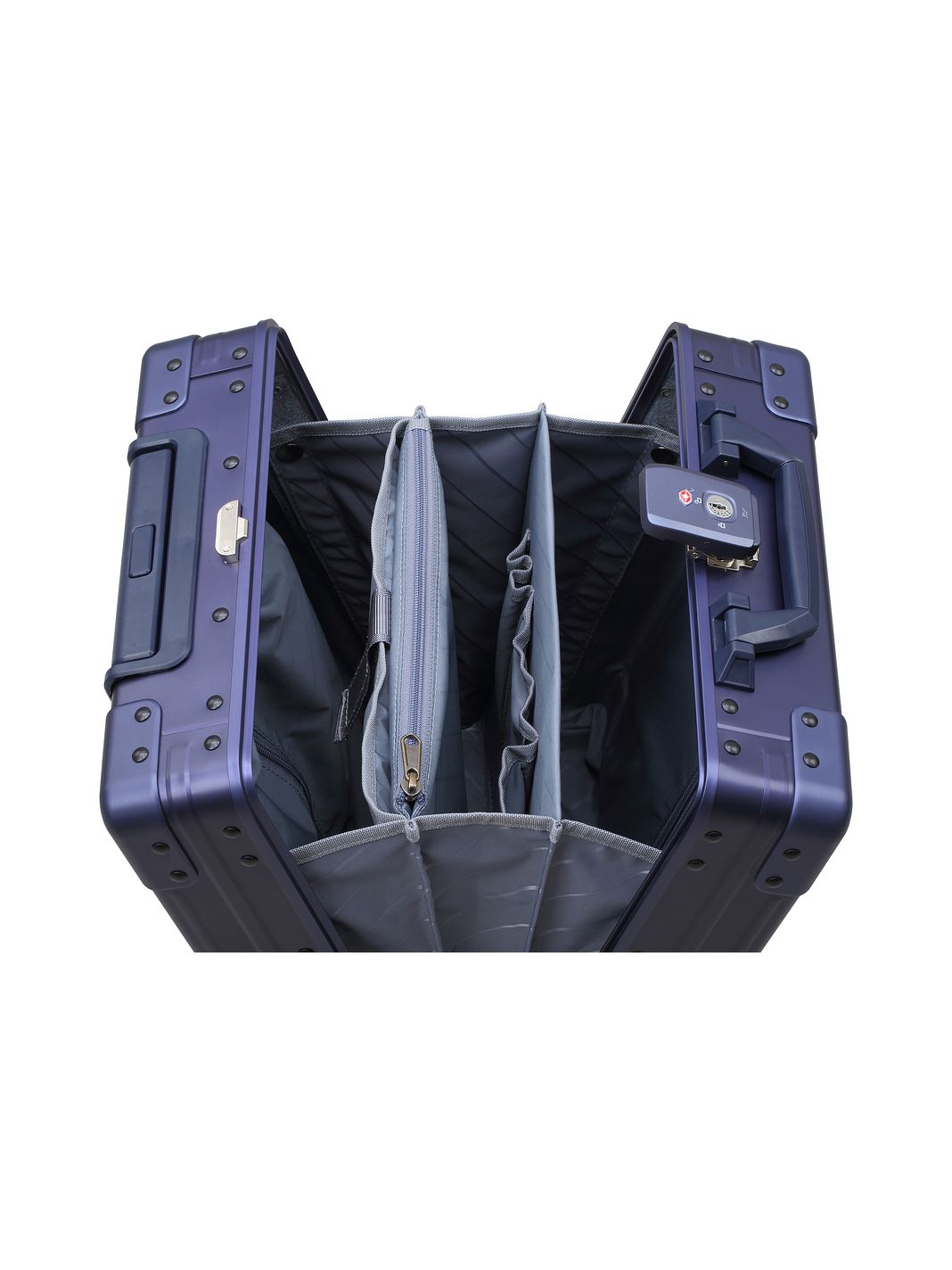 Aleon Trolley cabina Business a 4 ruote in Alluminio, 42 cm, con scomparto per laptop Aleon Trolley cabina Business a 4 ruote in Alluminio, 42 cm, con scomparto per laptop
