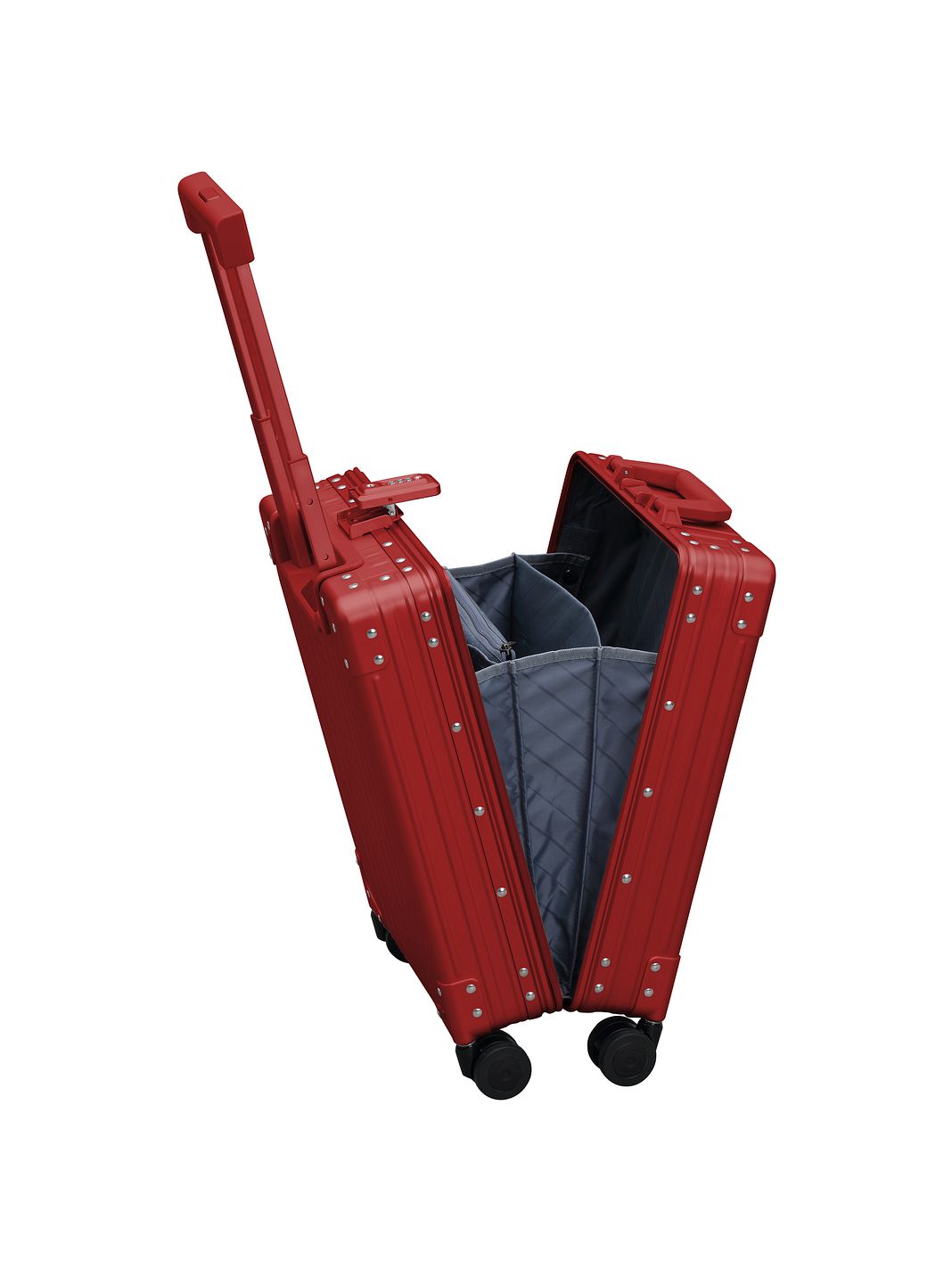 Aleon Trolley cabina Business a 4 ruote in Alluminio, 50 cm, con scomparto per laptop