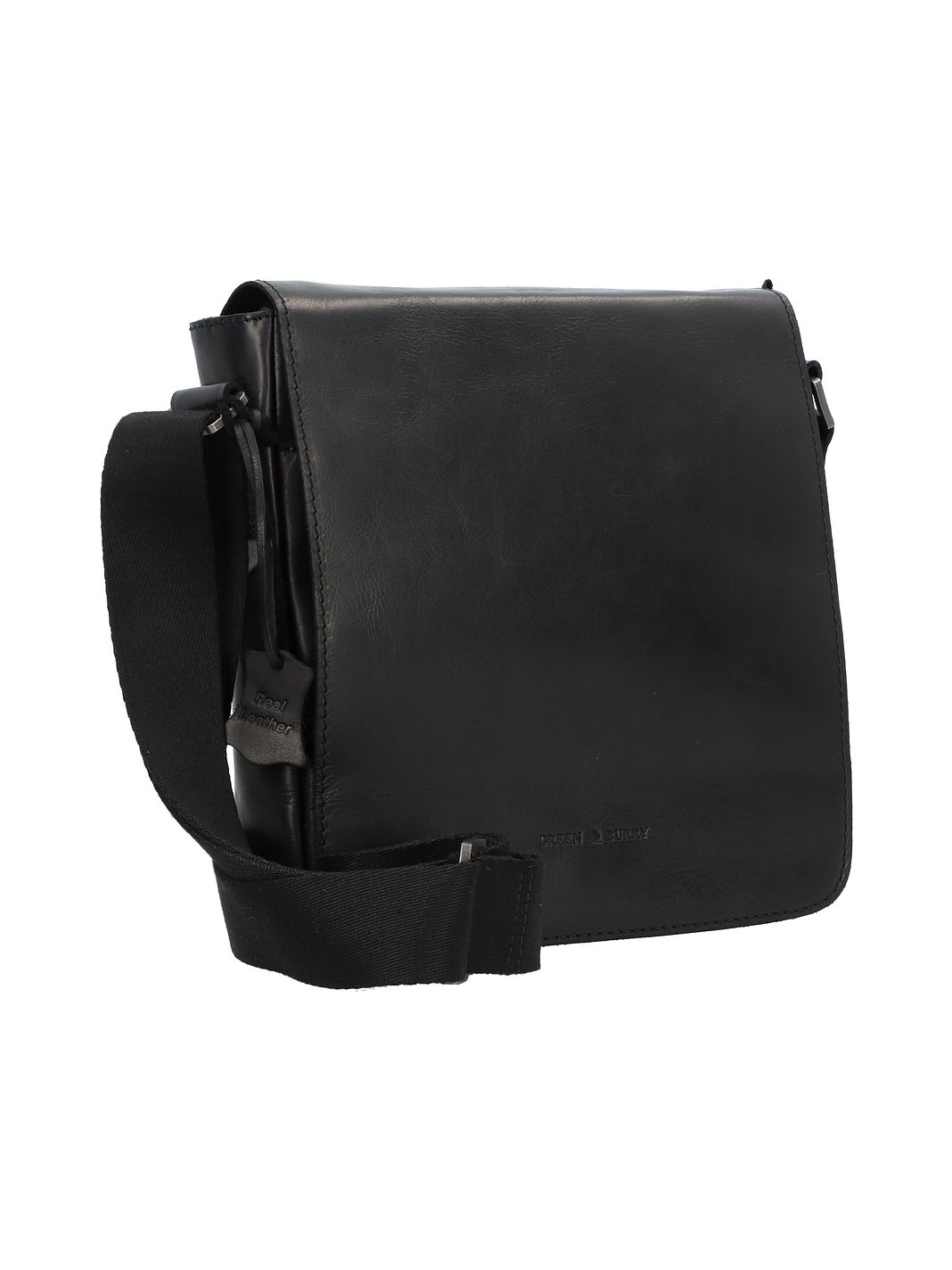 Greenburry Pure Black Bolso bandolera Piel natural 22 cm