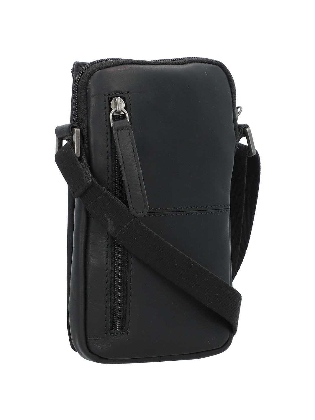 Greenburry Pure Black Bolsitos para móvil Piel natural 11 cm Greenburry Pure Black Bolsitos para móvil Piel natural 11 cm
