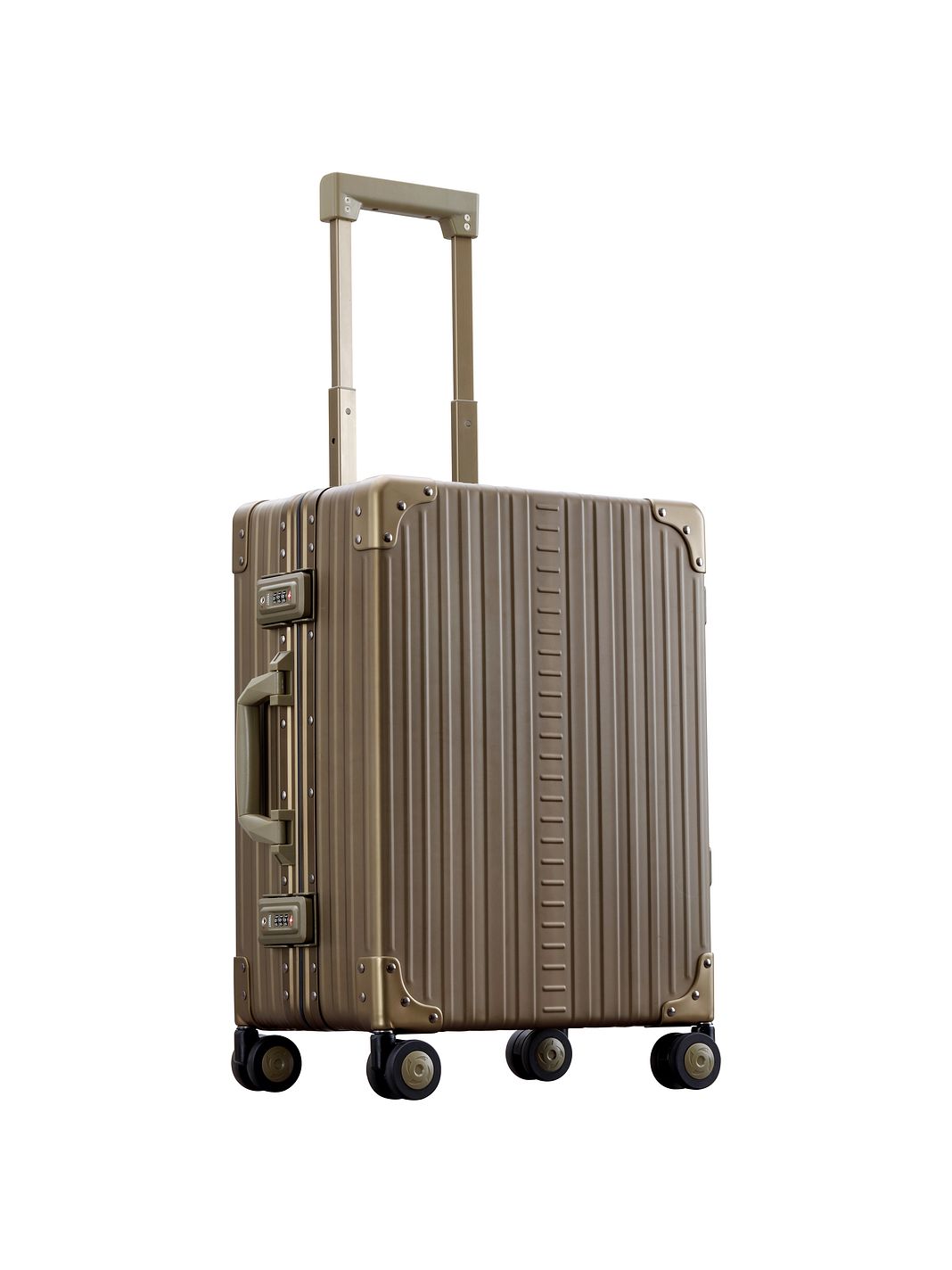 Aleon Maleta de cabina Traveler Domestic de aluminio con 4 ruedas, 55 cm