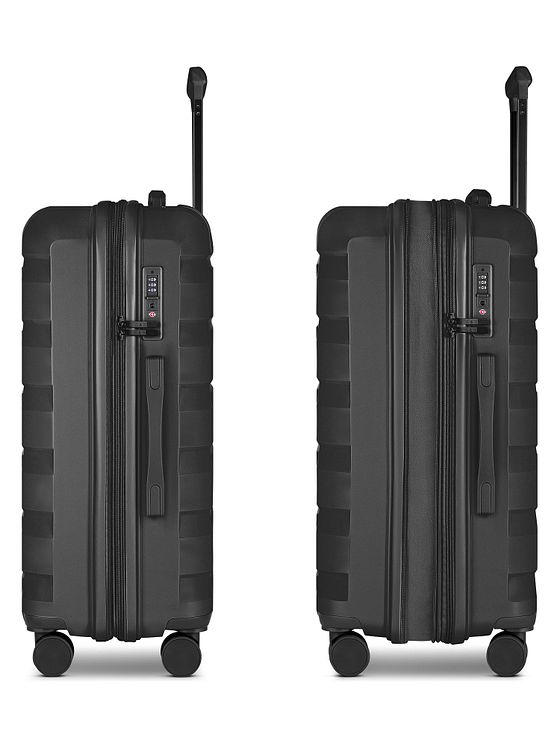 d & n South Dakota 4 hjul Kuffert 3-delt med strækfold