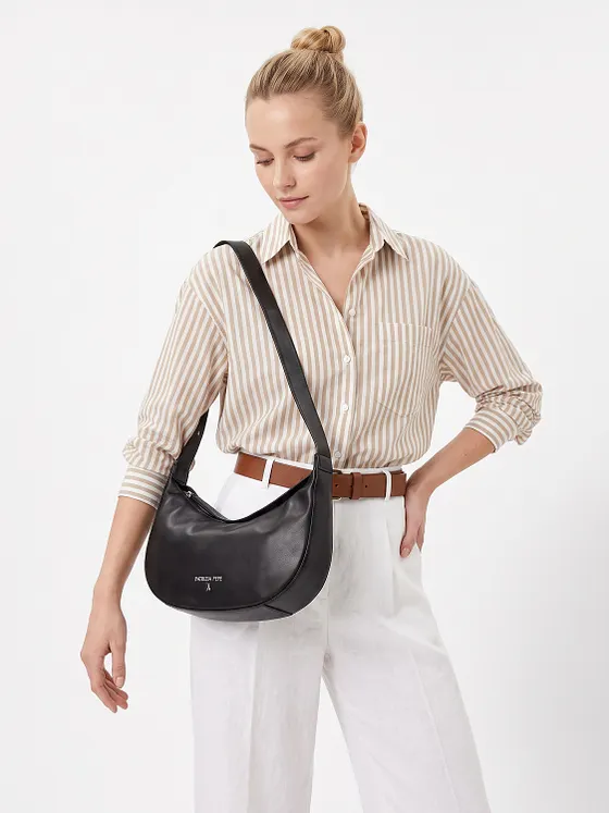 Patrizia Pepe Bolsa de hombro Piel natural 34 cm Patrizia Pepe Bolsa de hombro Piel natural 34 cm