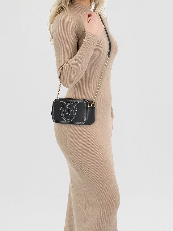 PINKO Carrie Mini Bag skuldertaske Læder 18 cm