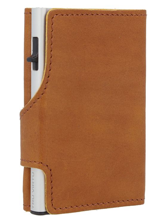 Tru Virtu Click & Slide Natural Kreditkortetui Læder 7 cm