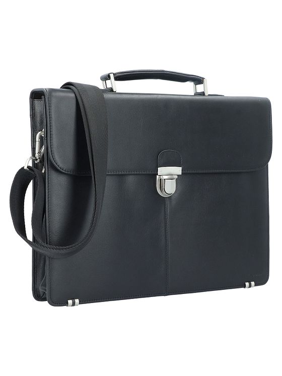 Esquire Oxford-mappe i læder med 40 cm rum til bærbar computer