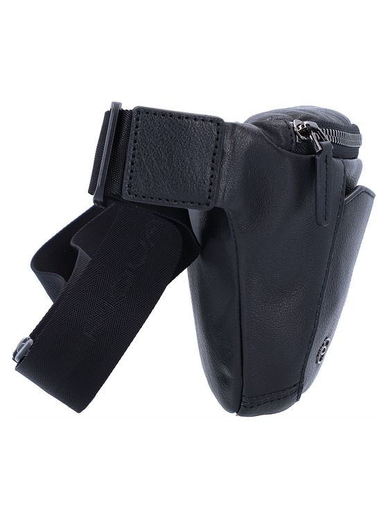 Piquadro Sort firkantet bæltetaske i læder 31 cm Piquadro Sort firkantet bæltetaske i læder 31 cm