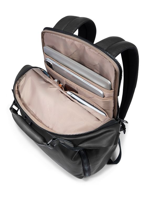 Piquadro Harper Batoh Kůže 44 cm Kapsa na notebook