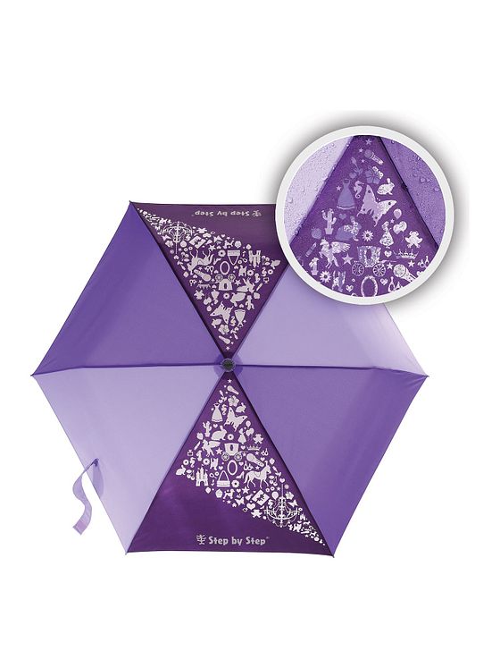 Step by Step Magic Rain Effect lommeparaply til børn 22,5 cm Step by Step Magic Rain Effect lommeparaply til børn 22,5 cm
