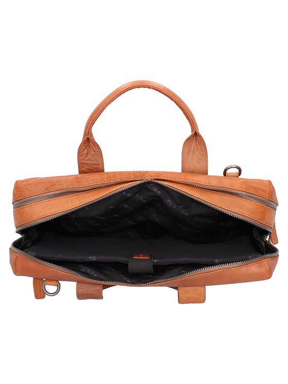 Plevier Rock Flint Dokumenttaske RFID-beskyttelse Læder 41 cm Laptoprum