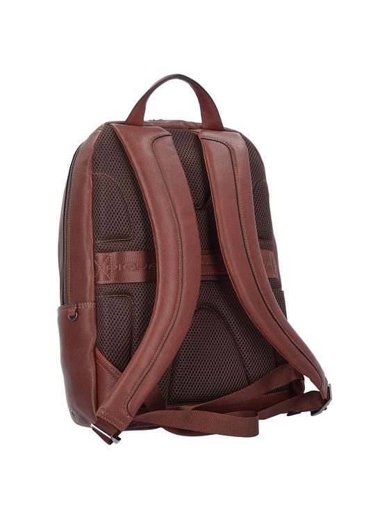 Piquadro Sort firkantet business-rygsæk læder 39 cm rum til bærbar computer Piquadro Sort firkantet business-rygsæk læder 39 cm rum til bærbar computer