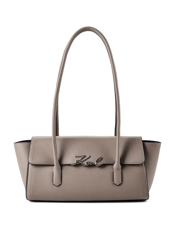 Karl Lagerfeld Signature Bolsa de hombro Piel natural 37 cm
