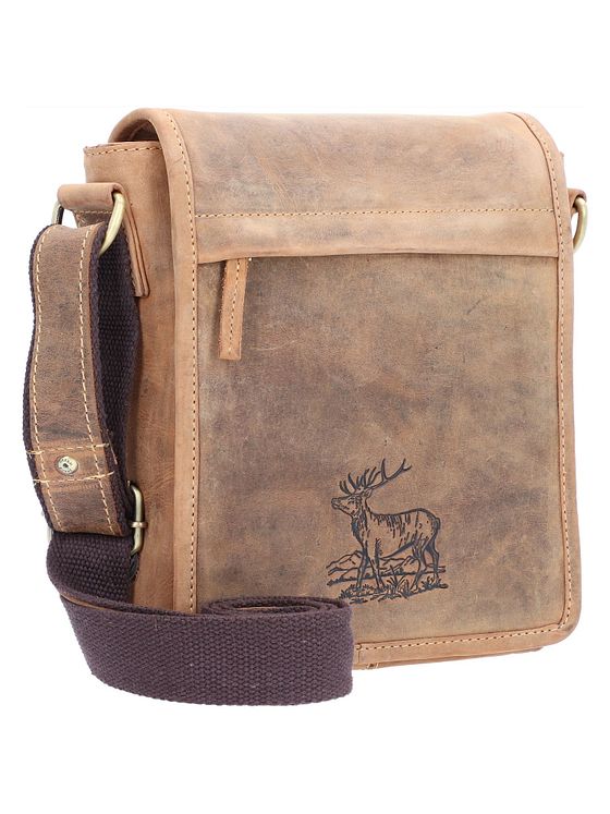 Greenburry Vintage skuldertaske i læder 20 cm