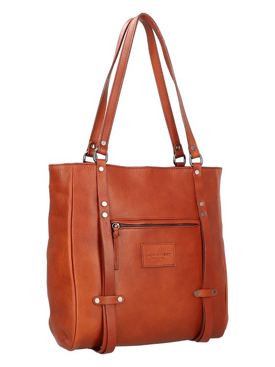 Jack Kinsky Alassio 4 skuldertaske i læder 34 cm