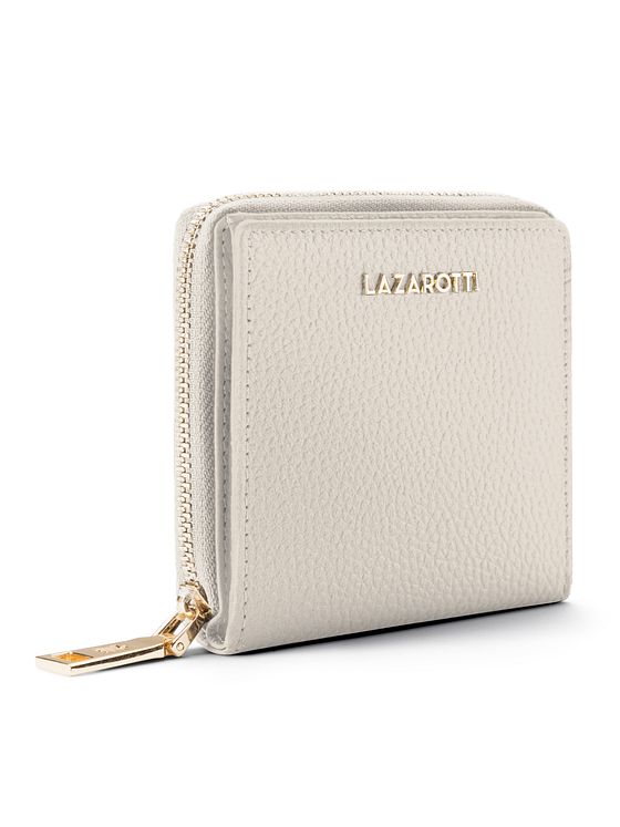 Lazarotti Boloňská kožená peněženka na zip střední velikosti Kožená 10 cm
