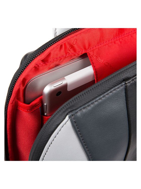 Piquadro Urban-rygsæk i læder 39 cm med rum til bærbar computer