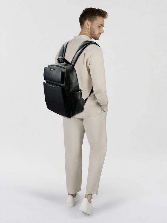 Piquadro Ael Daypack Læder 37 cm Laptoprum