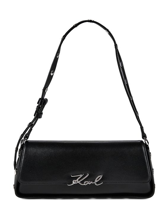 Karl Lagerfeld Signature Skuldertaske Læder 32 cm Karl Lagerfeld Signature Skuldertaske Læder 32 cm