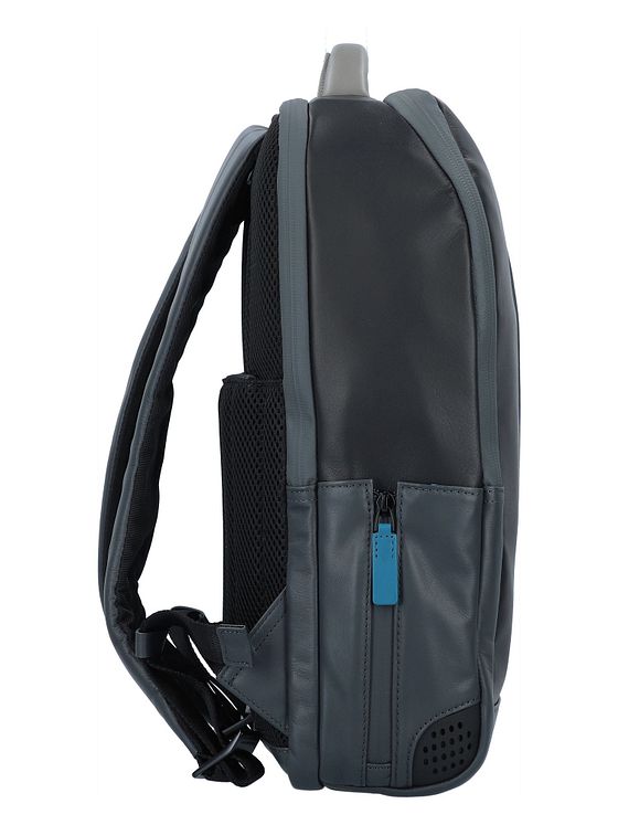 Piquadro Urban-rygsæk i læder med 41 cm rum til bærbar computer