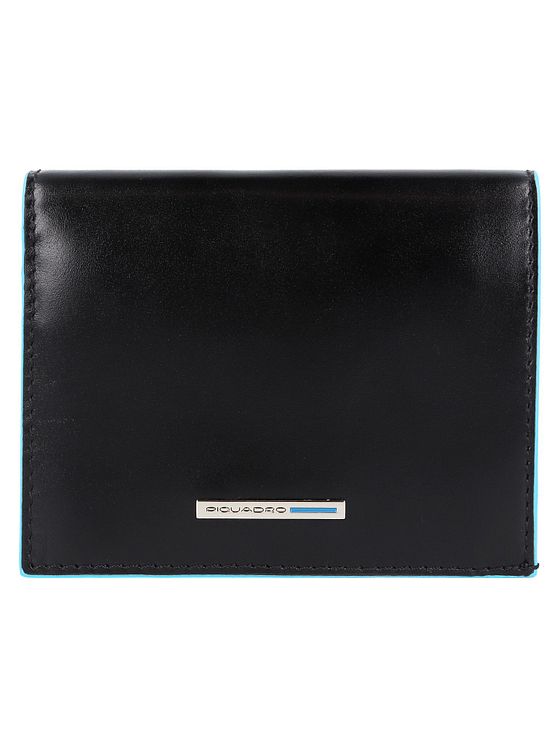 Piquadro Blå firkantet pung i læder 11 cm