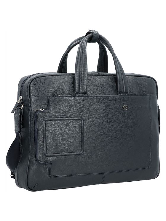 Piquadro Kuffert i læder med 44 cm rum til bærbar computer