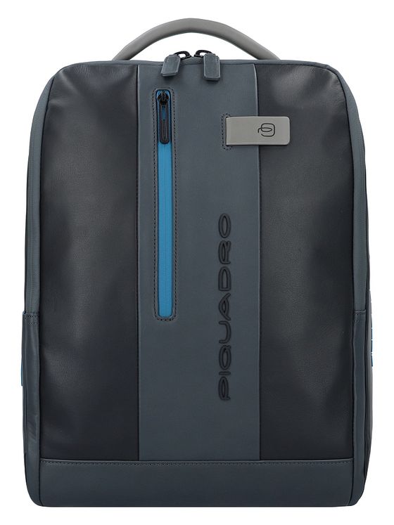 Piquadro Urban-rygsæk i læder med 41 cm rum til bærbar computer