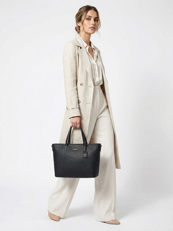 Lazarotti Bologna læder shopper crossbody taske læder 31 cm